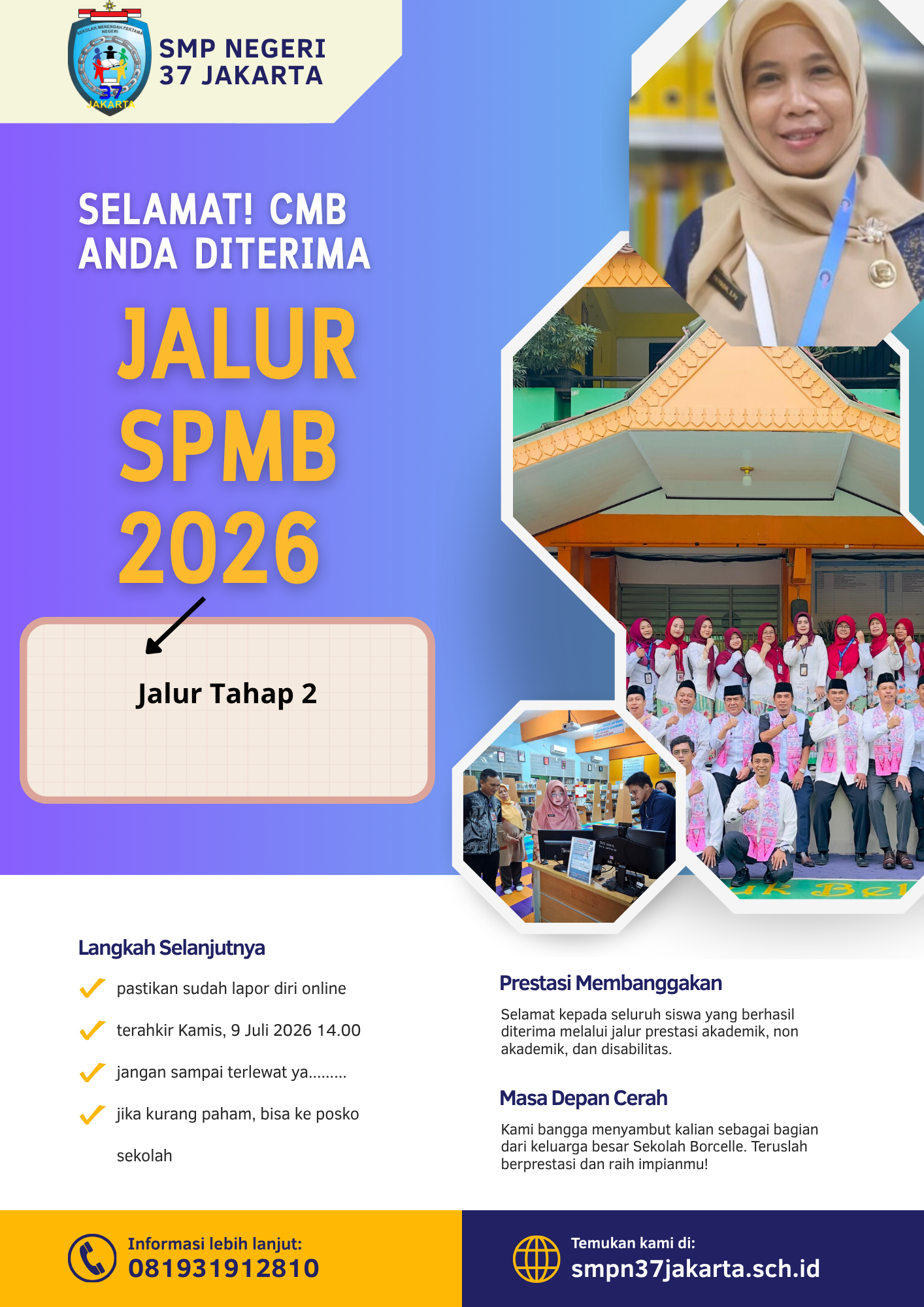 Lapor Diri Jalur Tahap 2 SMPN 37 Jakarta Lapor Diri Jalur Tahap 2 SMPN 37 Jakarta