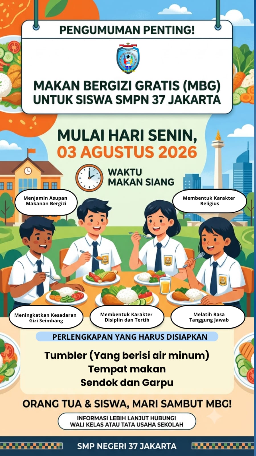 📢 INFO MBG SMPN 37 JAKARTA 📢