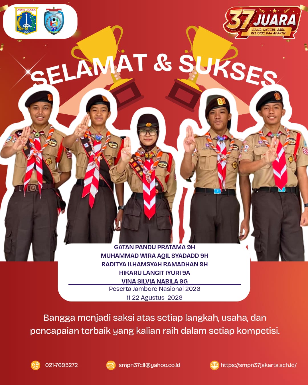 Selamat dan Sukses Peserta Jambore Nasional 2026